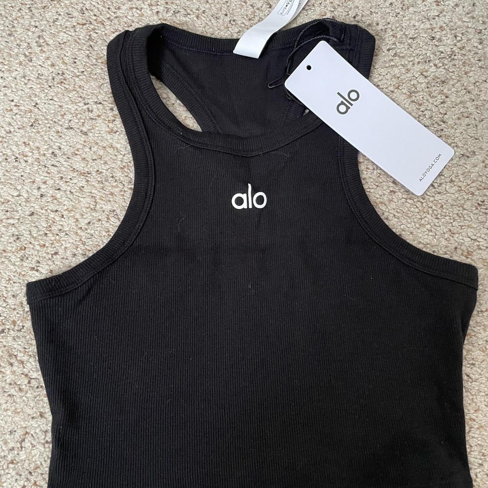 ALO Yoga Aspire Black Tank Top
